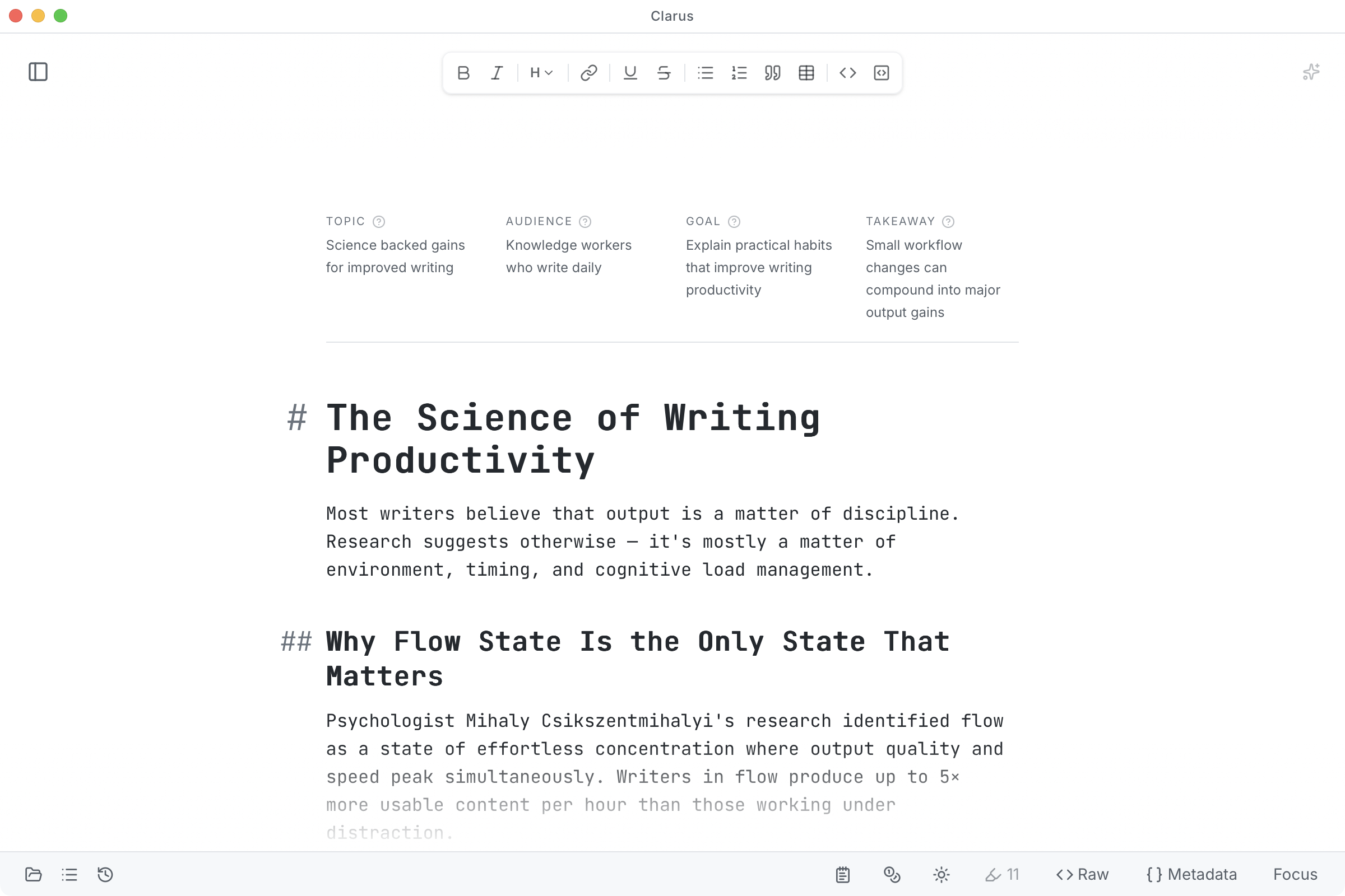 Clarus screenshot 2