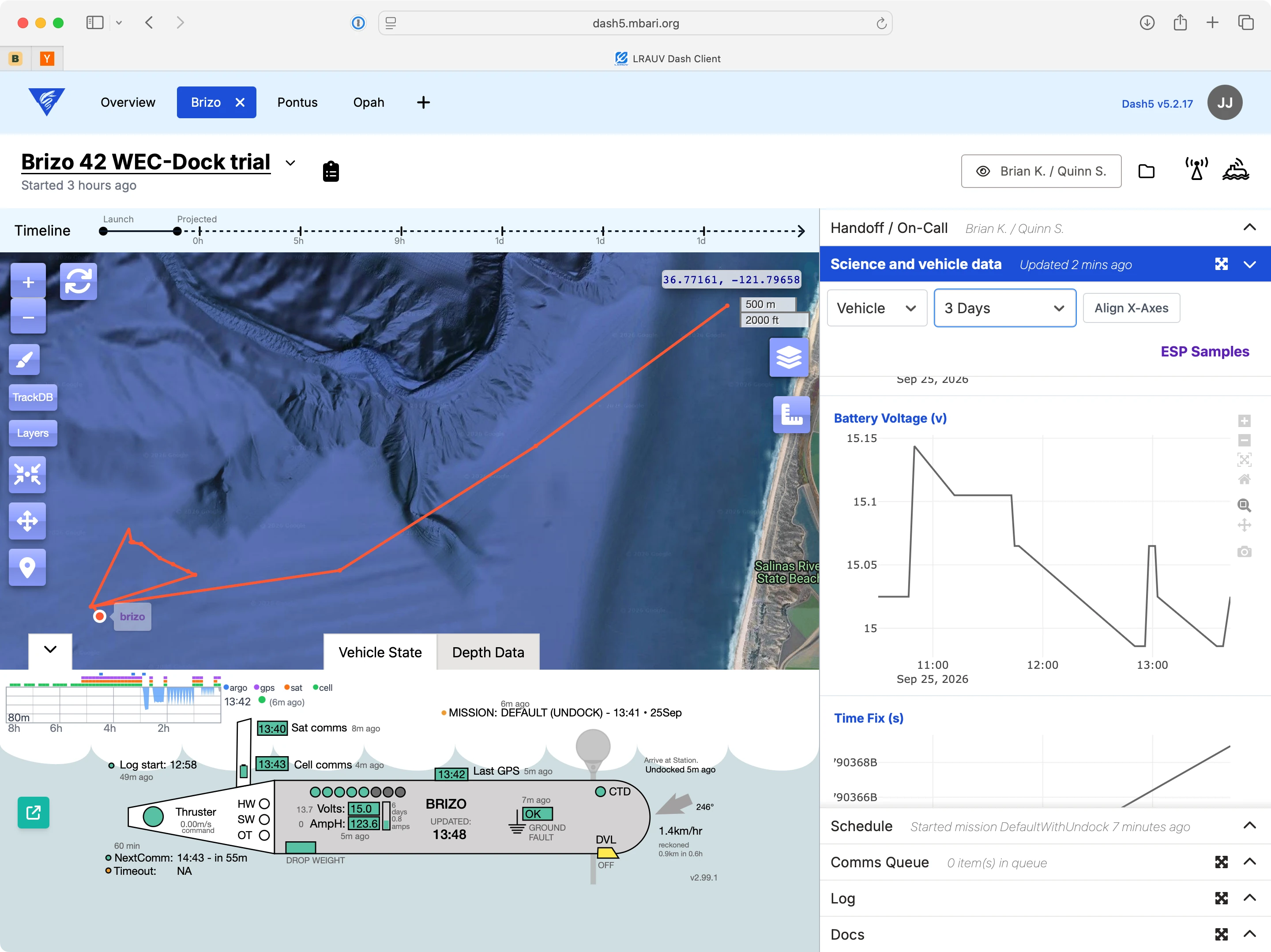 MBARI LRAUV Pilot Dashboard screenshot 3